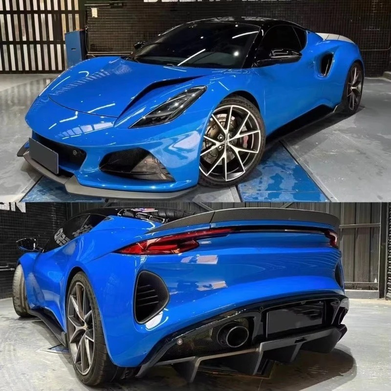 High Quality Dry Carbon Fiber OD Style Car Body Kit Front Bumper Front Lip Wing Spoiler for Lotus Emira Bodykit